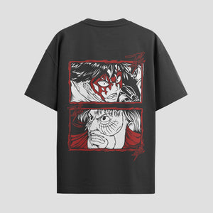 Playera urbana de anime y gaming ExtraLife MX, corte Standard Fit unisex ligero y transpirable en color Deep Black y Pure White, ropa de uso diario para gym y casual.