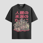 Playera urbana de anime y gaming ExtraLife MX, corte Standard Fit unisex ligero y transpirable en color Deep Black y Pure White, ropa de uso diario para gym y casual.