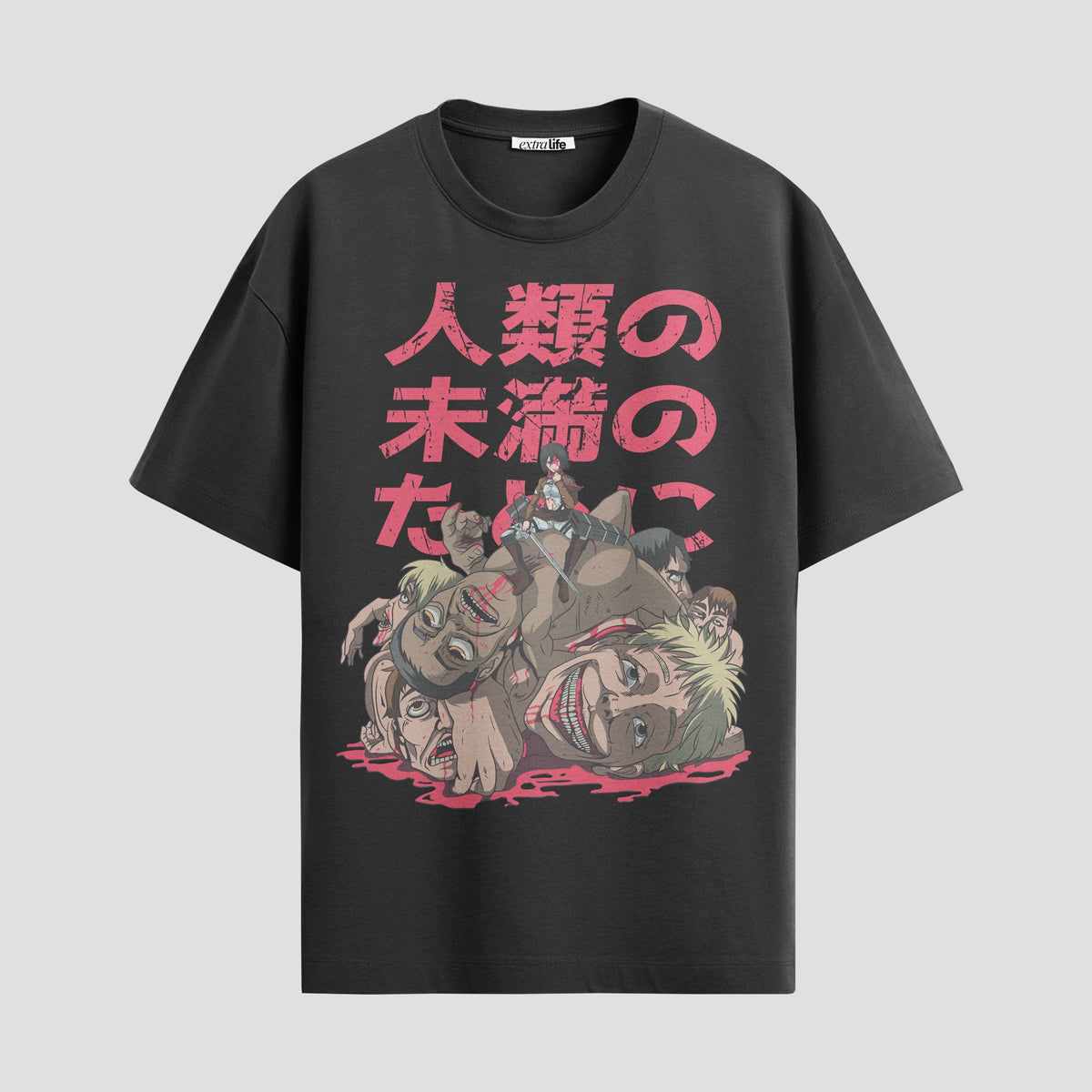 Playera urbana de anime y gaming ExtraLife MX, corte Classic Premium unisex ligero y transpirable en color Deep Black y Pure White, ropa de uso diario para gym y casual.
