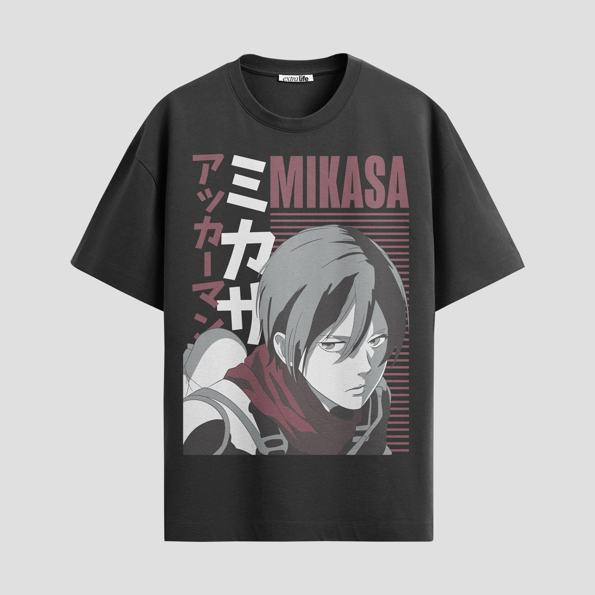 Playera urbana de anime y gaming ExtraLife MX, corte Classic Premium unisex ligero y transpirable en color Deep Black y Pure White, ropa de uso diario para gym y casual.