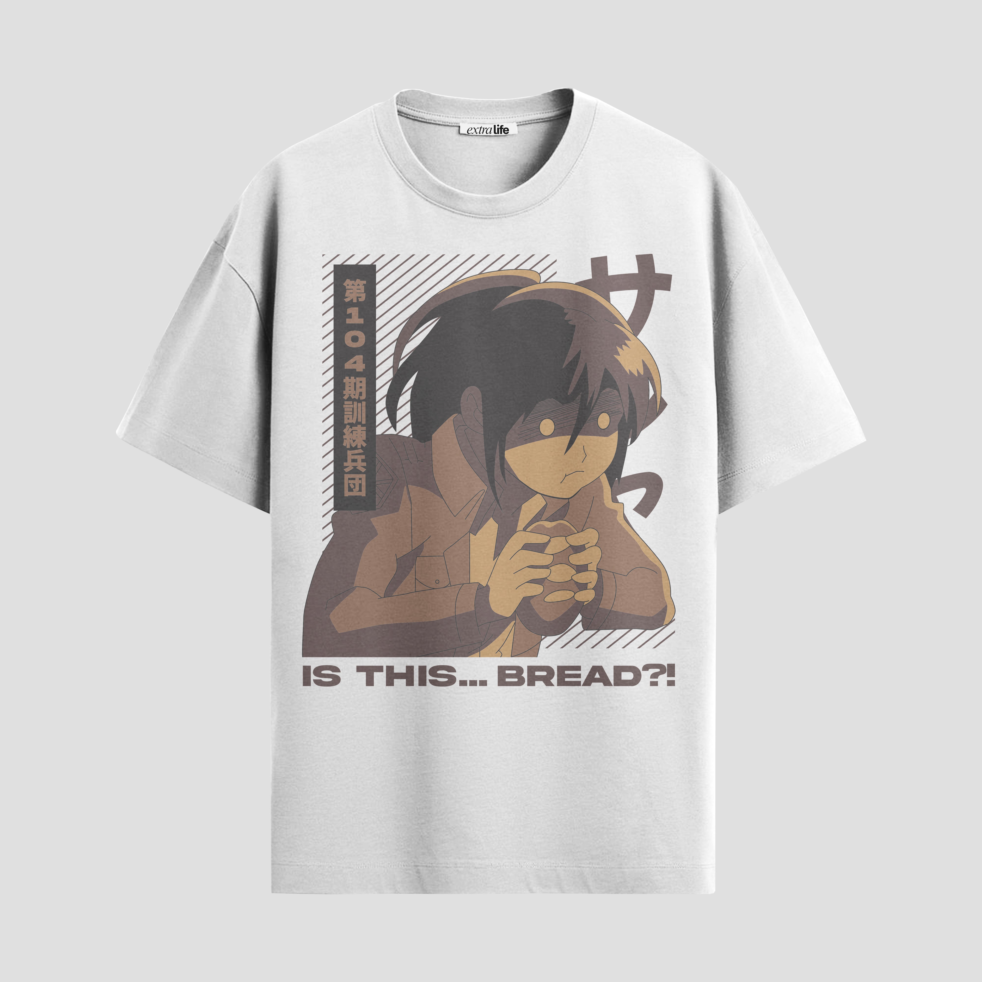 Playera urbana de anime y gaming ExtraLife MX, corte Standard Fit unisex ligero y transpirable en color Deep Black y Pure White, ropa de uso diario para gym y casual.
