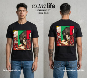 Mas Alla del Muro | Clase 1-A #00134 - Playera Standard Fit | Deep Black - Foto en modelo