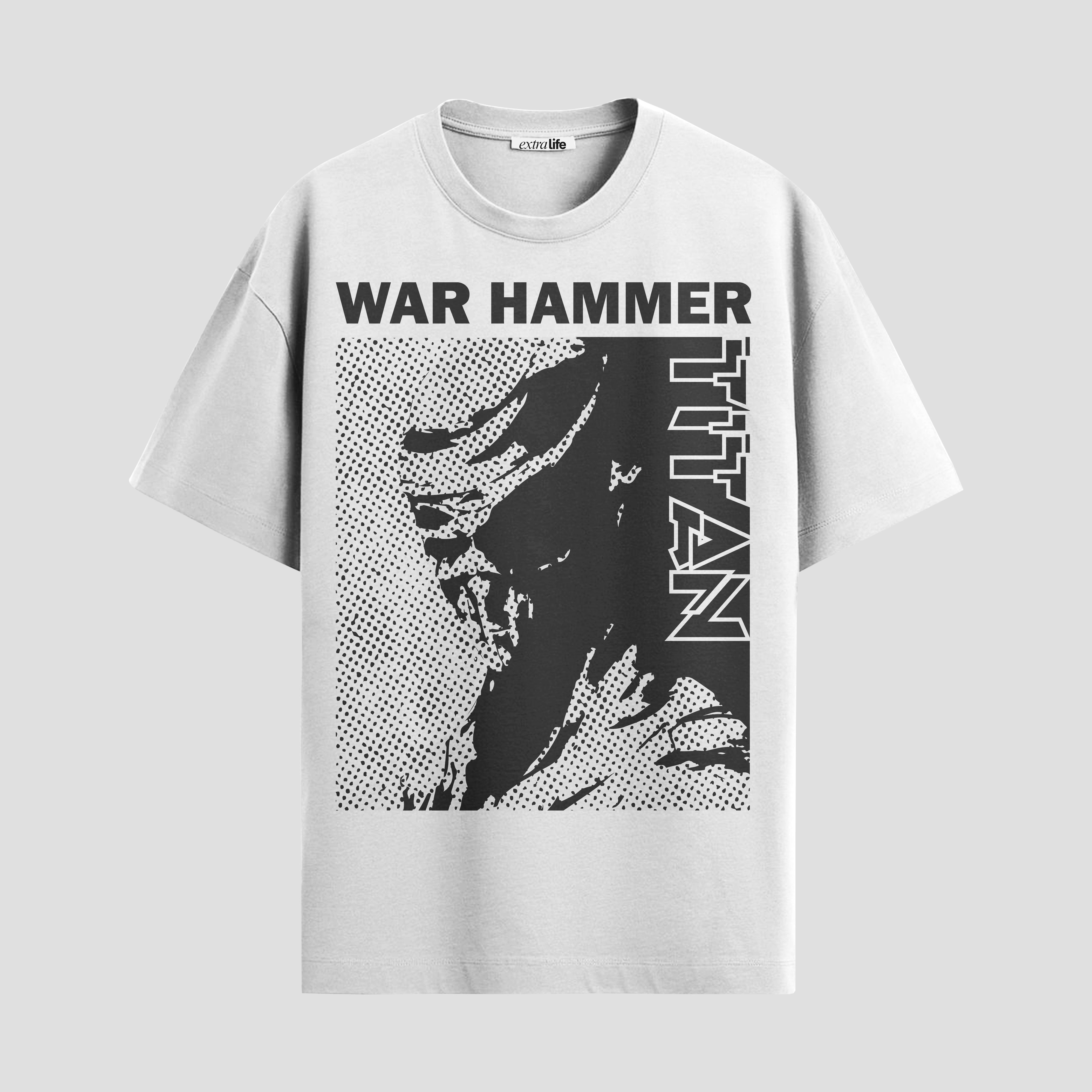Playera urbana de anime y gaming ExtraLife MX, corte Standard Fit unisex ligero y transpirable en color Deep Black y Pure White, ropa de uso diario para gym y casual.