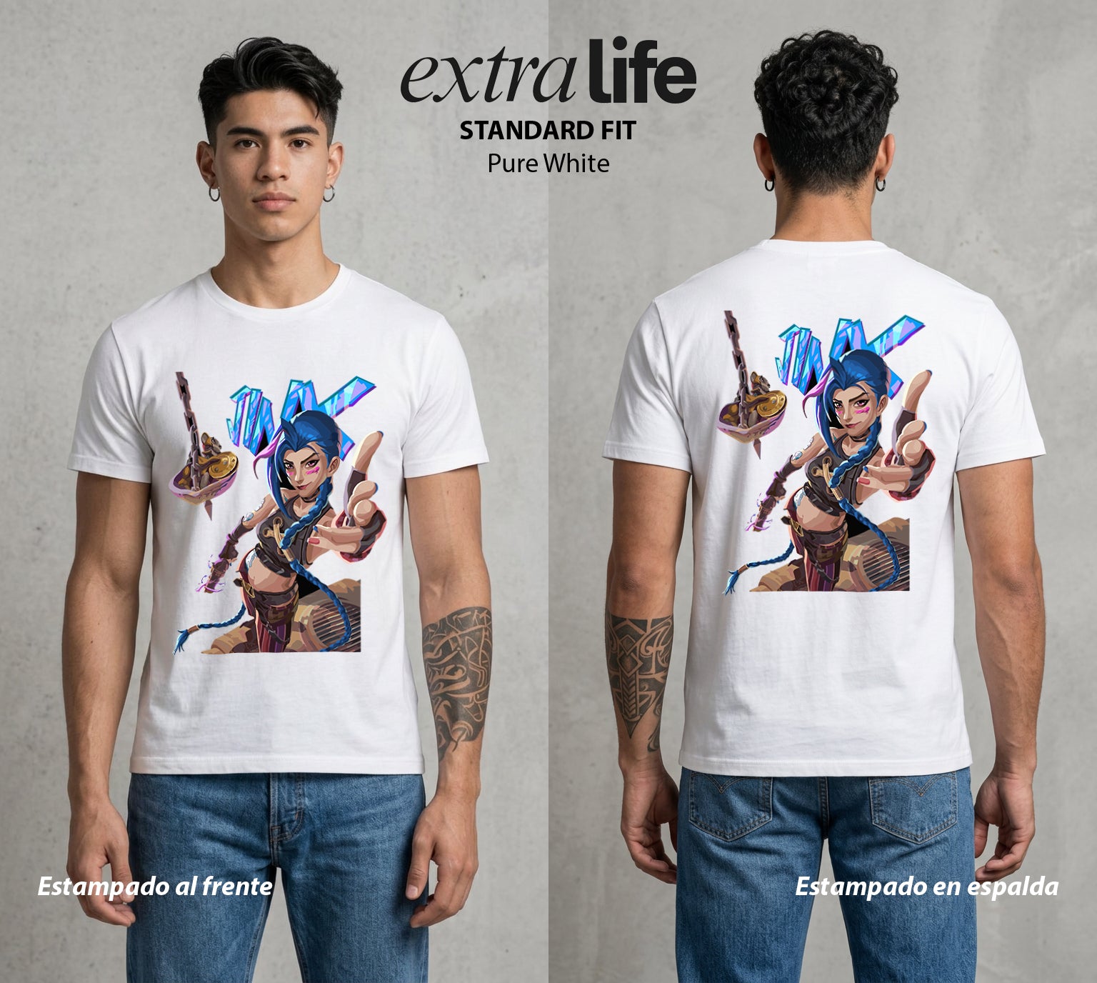 La Ciudad Dividida | La Artista del Boom #00142 - Playera Standard Fit | Pure White - Foto en modelo