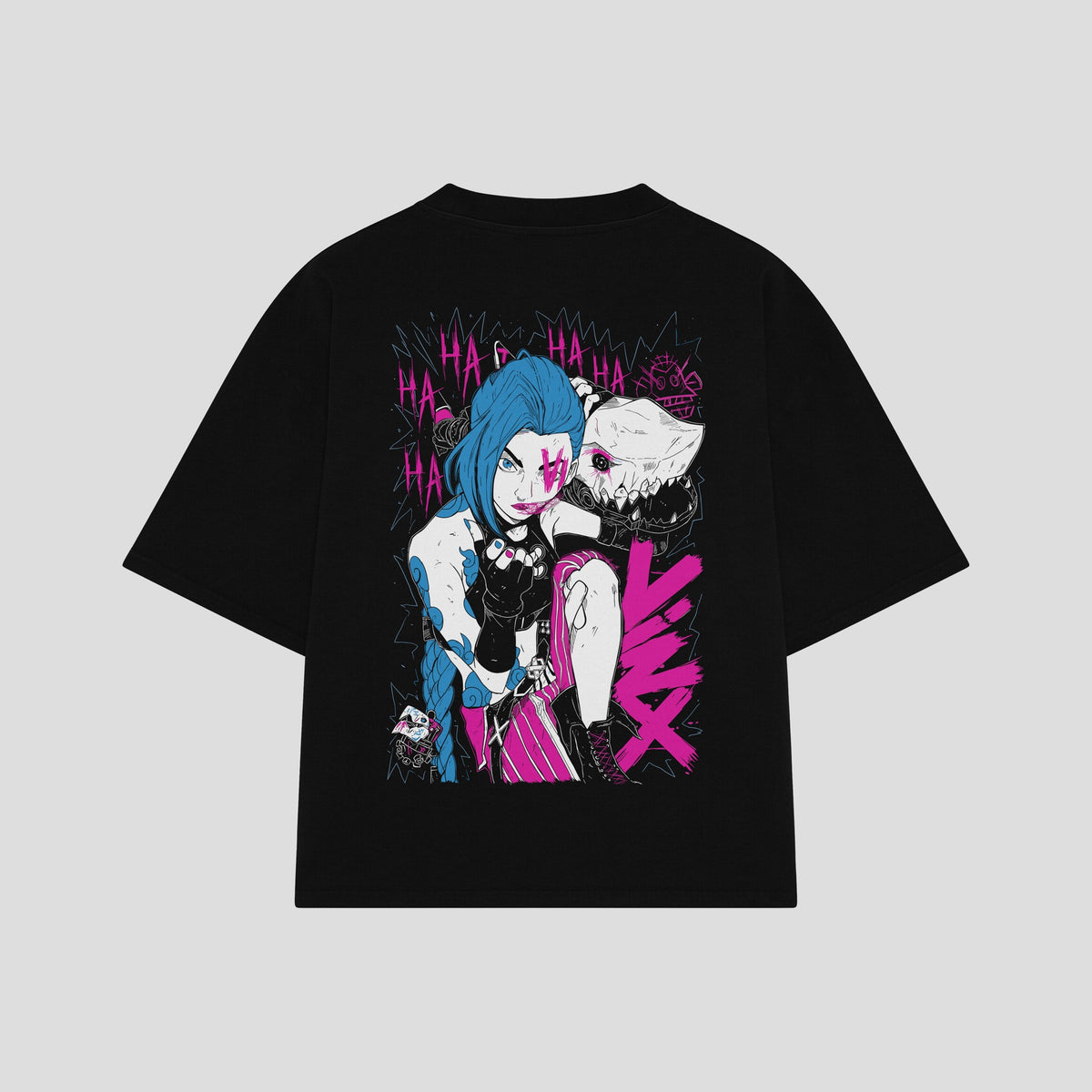 Playera streetwear premium de anime y gaming ExtraLife MX, corte oversized drop shoulder ligero y fresco en color Deep Black y Off-White, moda urbana mexicana de culto.
