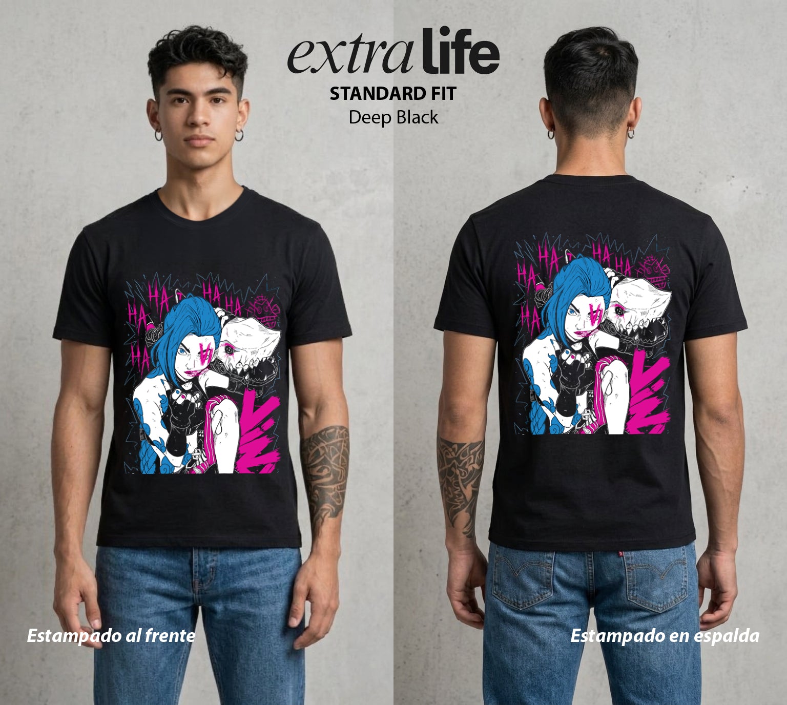 La Ciudad Dividida | La Artista del Boom #00146 - Playera Standard Fit | Deep Black - Foto en modelo