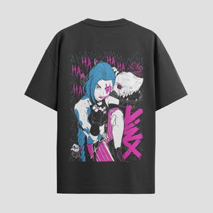 Playera urbana de anime y gaming ExtraLife MX, corte Standard Fit unisex ligero y transpirable en color Deep Black y Pure White, ropa de uso diario para gym y casual.