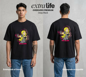 La Clase del Pulpo | Assassination Classroom Irina Jelavic #00149 - Playera Oversized Premium | Deep Black - Foto en modelo