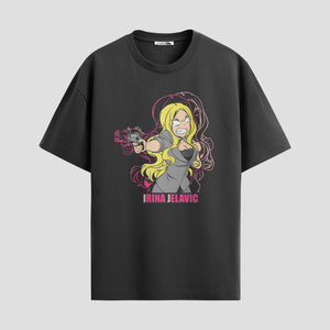 Playera urbana de anime y gaming ExtraLife MX, corte Standard Fit unisex ligero y transpirable en color Deep Black y Pure White, ropa de uso diario para gym y casual.