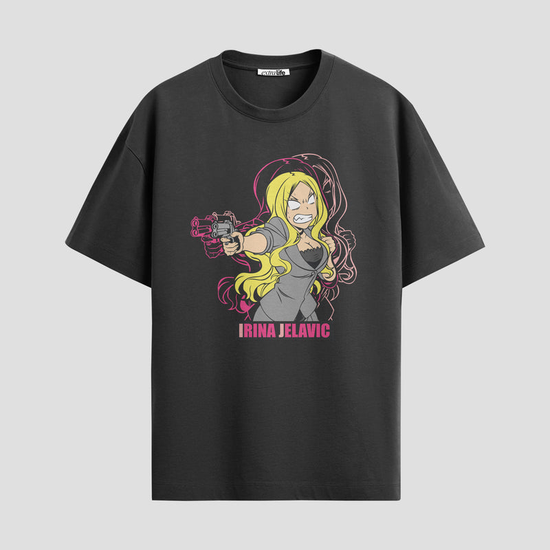 Playera urbana de anime y gaming ExtraLife MX, corte Standard Fit unisex ligero y transpirable en color Deep Black y Pure White, ropa de uso diario para gym y casual.