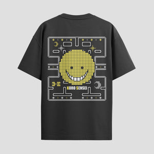 Playera urbana de anime y gaming ExtraLife MX, corte Standard Fit unisex ligero y transpirable en color Deep Black y Pure White, ropa de uso diario para gym y casual.