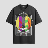 Playera urbana de anime y gaming ExtraLife MX, corte Standard Fit unisex ligero y transpirable en color Deep Black y Pure White, ropa de uso diario para gym y casual.