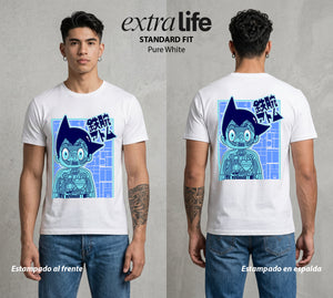 El Nino Robot | El Robot del Futuro #00155 - Playera Standard Fit | Pure White - Foto en modelo