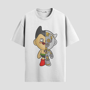 Playera urbana de anime y gaming ExtraLife MX, corte Standard Fit unisex ligero y transpirable en color Deep Black y Pure White, ropa de uso diario para gym y casual.