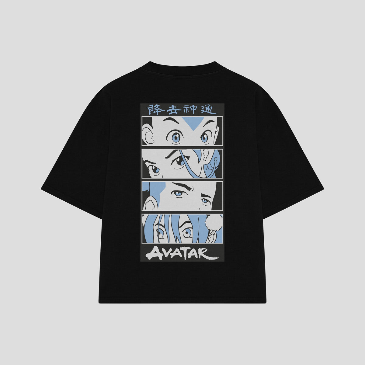 Playera streetwear premium de anime y gaming ExtraLife MX, corte oversized drop shoulder ligero y fresco en color Deep Black y Off-White, moda urbana mexicana de culto.