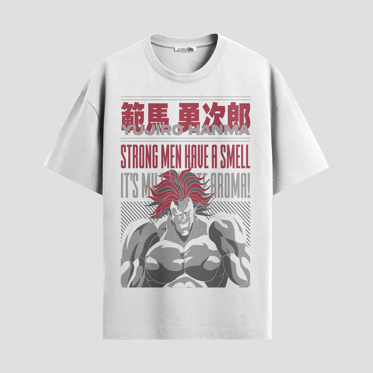 Playera urbana de anime y gaming ExtraLife MX, corte Classic Premium unisex ligero y transpirable en color Deep Black y Pure White, ropa de uso diario para gym y casual.