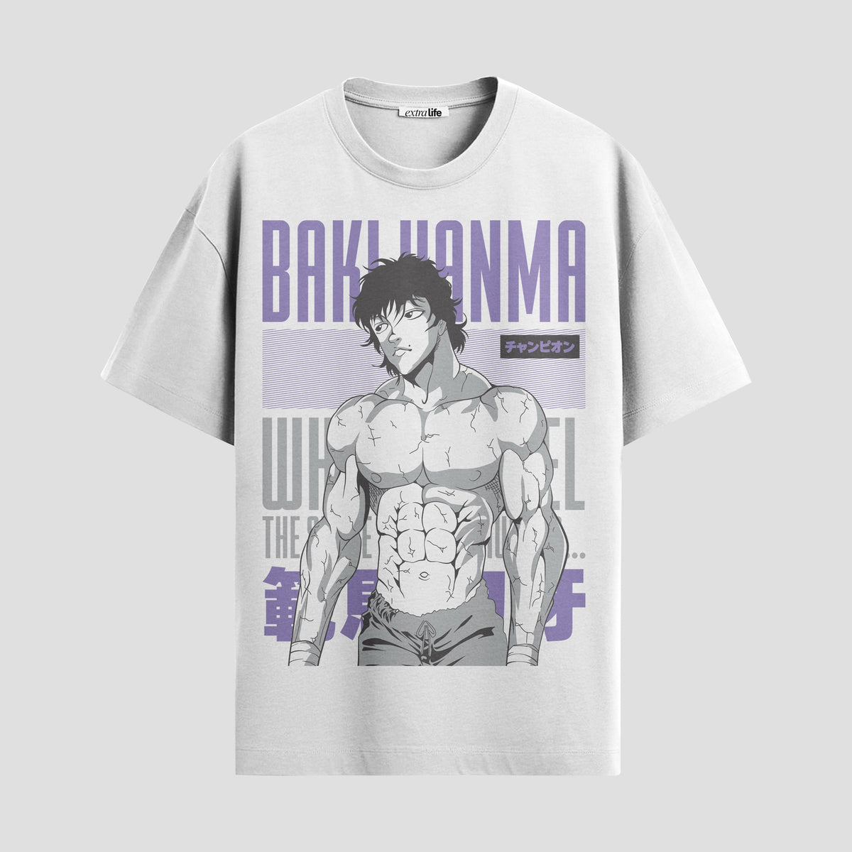 Playera urbana de anime y gaming ExtraLife MX, corte Classic Premium unisex ligero y transpirable en color Deep Black y Pure White, ropa de uso diario para gym y casual.