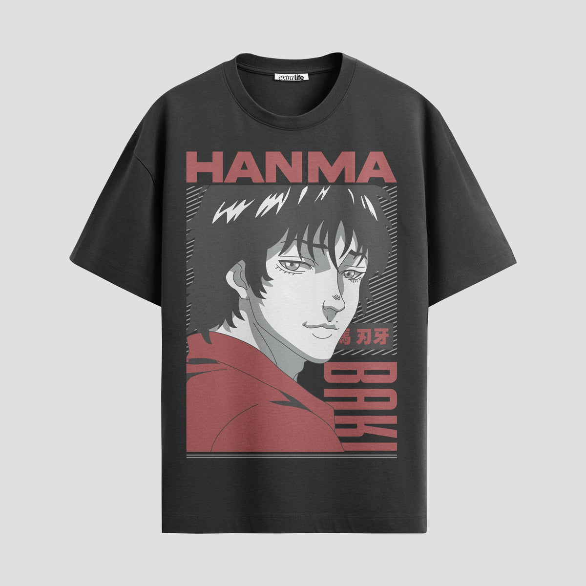Playera urbana de anime y gaming ExtraLife MX, corte Classic Premium unisex ligero y transpirable en color Deep Black y Pure White, ropa de uso diario para gym y casual.