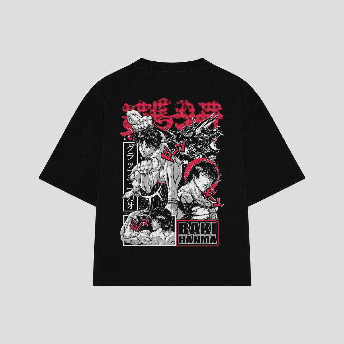Playera streetwear premium de anime y gaming ExtraLife MX, corte oversized drop shoulder ligero y fresco en color Deep Black y Off-White, moda urbana mexicana de culto.