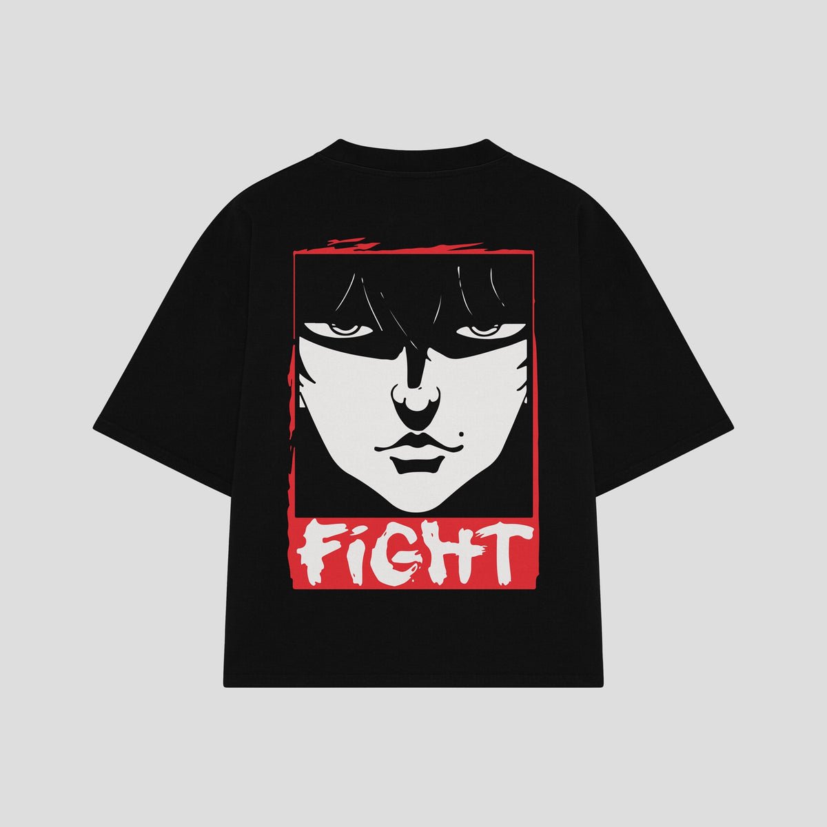 Playera streetwear premium de anime y gaming ExtraLife MX, corte oversized drop shoulder ligero y fresco en color Deep Black y Off-White, moda urbana mexicana de culto.