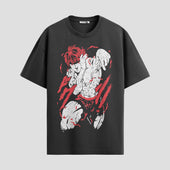 Playera urbana de anime y gaming ExtraLife MX, corte Standard Fit unisex ligero y transpirable en color Deep Black y Pure White, ropa de uso diario para gym y casual.
