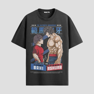 Playera urbana de anime y gaming ExtraLife MX, corte Standard Fit unisex ligero y transpirable en color Deep Black y Pure White, ropa de uso diario para gym y casual.