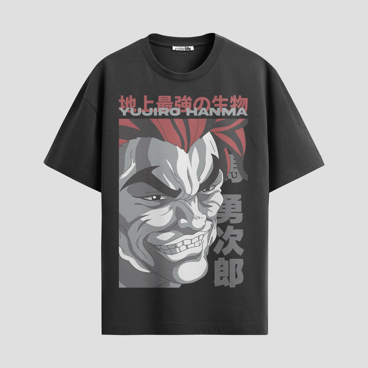 Playera urbana de anime y gaming ExtraLife MX, corte Classic Premium unisex ligero y transpirable en color Deep Black y Pure White, ropa de uso diario para gym y casual.