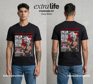 Los Combatientes del Submundo | El Hijo del Ogro #00175 - Playera Standard Fit | Deep Black - Foto en modelo