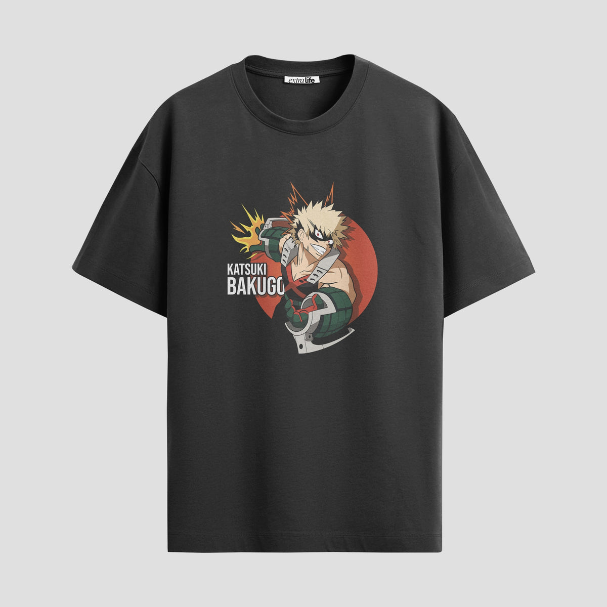 Playera urbana de anime y gaming ExtraLife MX, corte Classic Premium unisex ligero y transpirable en color Deep Black y Pure White, ropa de uso diario para gym y casual.