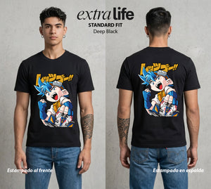 Los Hermanos del Asfalto | Mini 4WD al Limite #00178 - Playera Standard Fit | Deep Black - Foto en modelo