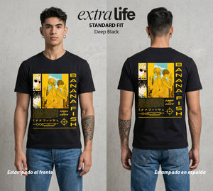 El Pez del Asfalto | Ash y el Mar #00179 - Playera Standard Fit | Deep Black - Foto en modelo