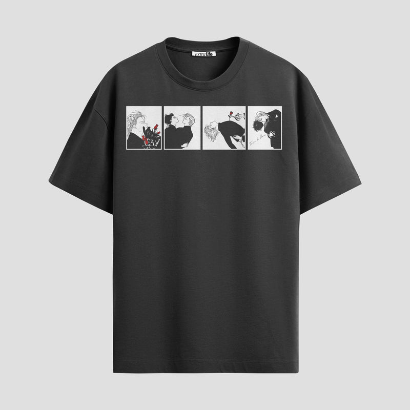 Playera urbana de anime y gaming ExtraLife MX, corte Standard Fit unisex ligero y transpirable en color Deep Black y Pure White, ropa de uso diario para gym y casual.
