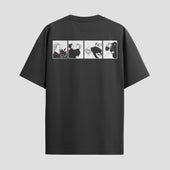 Playera urbana de anime y gaming ExtraLife MX, corte Standard Fit unisex ligero y transpirable en color Deep Black y Pure White, ropa de uso diario para gym y casual.