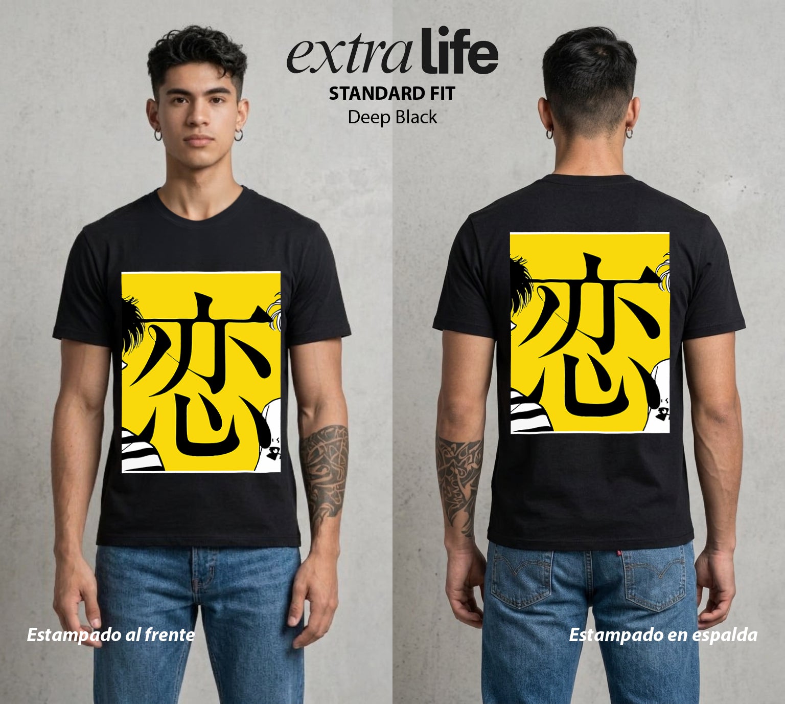 El Pez del Asfalto | La Historia del Pez #00181 - Playera Standard Fit | Deep Black - Foto en modelo