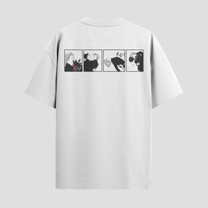 Playera urbana de anime y gaming ExtraLife MX, corte Standard Fit unisex ligero y transpirable en color Deep Black y Pure White, ropa de uso diario para gym y casual.