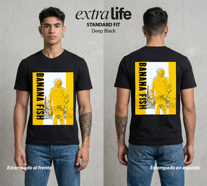 El Pez del Asfalto | La Portada Oscura #00184 - Playera Standard Fit | Deep Black - Foto en modelo