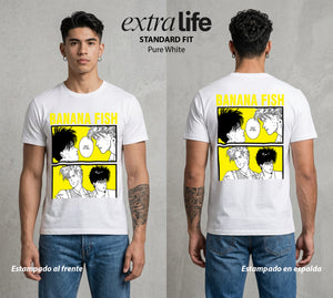 El Pez del Asfalto | Las Mariposas Rotas #00185 - Playera Standard Fit | Pure White - Foto en modelo