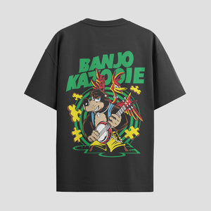 Playera urbana de anime y gaming ExtraLife MX, corte Standard Fit unisex ligero y transpirable en color Deep Black y Pure White, ropa de uso diario para gym y casual.