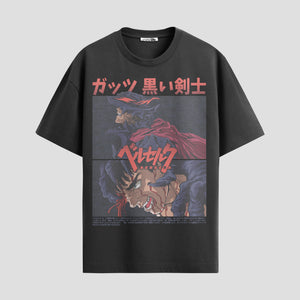 Playera urbana de anime y gaming ExtraLife MX, corte Standard Fit unisex ligero y transpirable en color Deep Black y Pure White, ropa de uso diario para gym y casual.