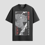 Playera urbana de anime y gaming ExtraLife MX, corte Standard Fit unisex ligero y transpirable en color Deep Black y Pure White, ropa de uso diario para gym y casual.