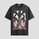 Playera urbana de anime y gaming ExtraLife MX, corte Standard Fit unisex ligero y transpirable en color Deep Black y Pure White, ropa de uso diario para gym y casual.