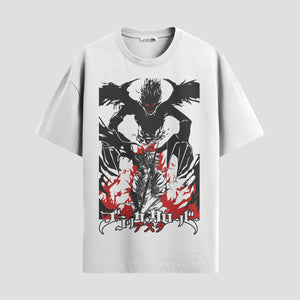 Playera urbana de anime y gaming ExtraLife MX, corte Standard Fit unisex ligero y transpirable en color Deep Black y Pure White, ropa de uso diario para gym y casual.
