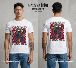 El Trebol Magico | Black Clover Asta #00226 - Playera Standard Fit | Pure White - Foto en modelo