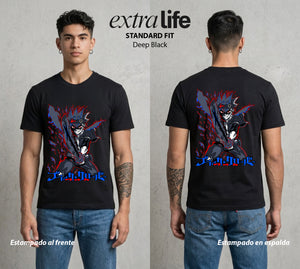 El Trebol Magico | Black Clover Asta #00228 - Playera Standard Fit | Deep Black - Foto en modelo