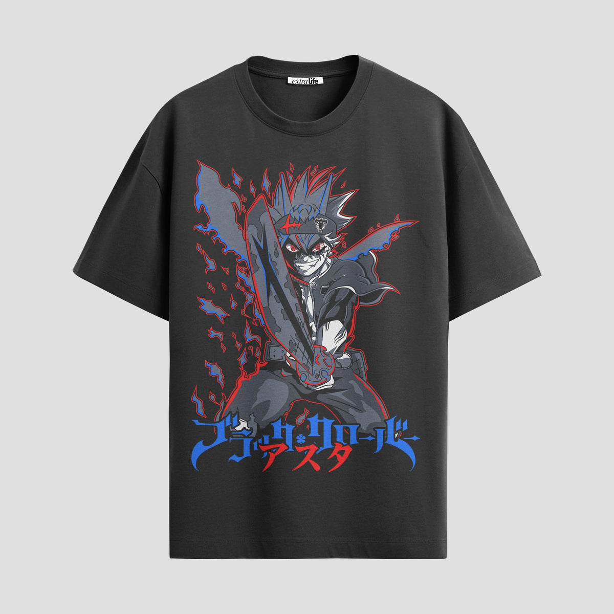 Playera urbana de anime y gaming ExtraLife MX, corte Classic Premium unisex ligero y transpirable en color Deep Black y Pure White, ropa de uso diario para gym y casual.