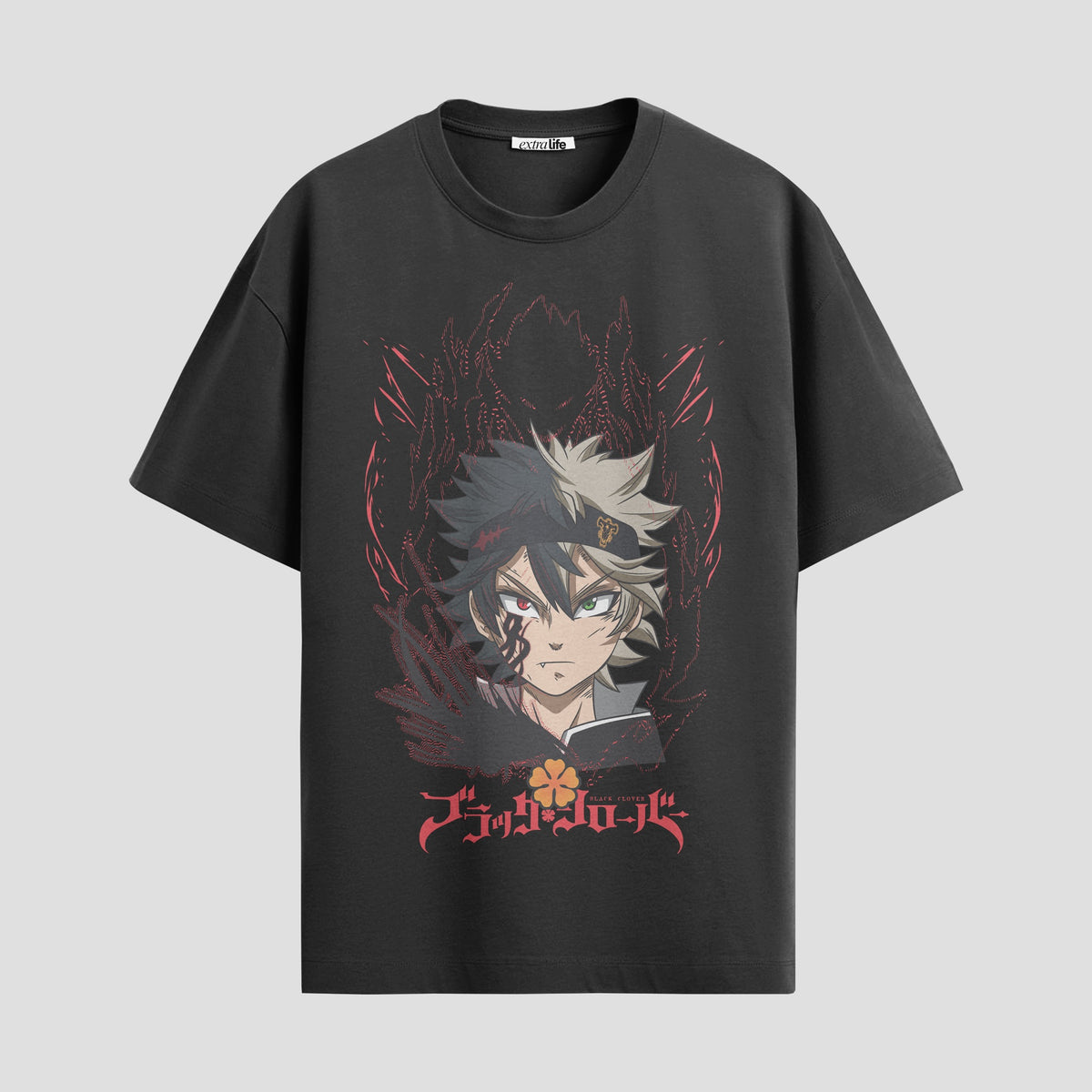 Playera urbana de anime y gaming ExtraLife MX, corte Classic Premium unisex ligero y transpirable en color Deep Black y Pure White, ropa de uso diario para gym y casual.