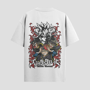 Playera urbana de anime y gaming ExtraLife MX, corte Standard Fit unisex ligero y transpirable en color Deep Black y Pure White, ropa de uso diario para gym y casual.