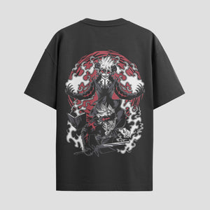Playera urbana de anime y gaming ExtraLife MX, corte Standard Fit unisex ligero y transpirable en color Deep Black y Pure White, ropa de uso diario para gym y casual.