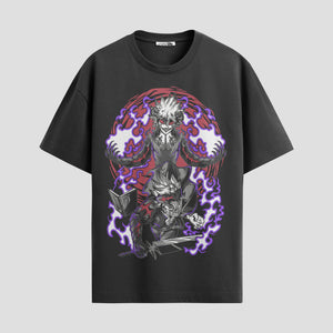 Playera urbana de anime y gaming ExtraLife MX, corte Standard Fit unisex ligero y transpirable en color Deep Black y Pure White, ropa de uso diario para gym y casual.