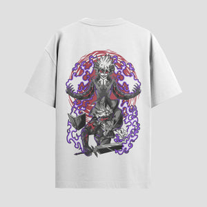 Playera urbana de anime y gaming ExtraLife MX, corte Standard Fit unisex ligero y transpirable en color Deep Black y Pure White, ropa de uso diario para gym y casual.